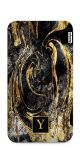 Carregador Portátil Power Bank - Black And Gold Marble Inicial
