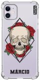 Capa Caveira Flowers Rosas Name