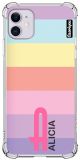 Capa Stripes Colors Inicial Name