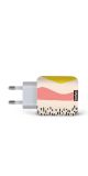 Carregador Perso. USB de Parede - Dots Abstract Yellow And Pink