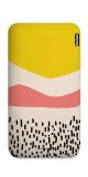 Carregador Portátil Power Bank - Dots Abstract Yellow And Pink