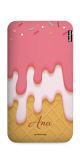 Carregador Portátil Power Bank Slim -  Ice Cream Name