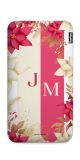 Carregador Portátil Power Bank Slim - Iniciais Christmas Flowers