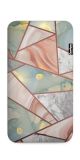 Carregador Portátil Power Bank Slim - Marble Greenish Salmon