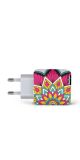 Carregador Personalizado USB Parede - Minha Mandala Pink Floral