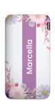 Carregador Portátil Power Bank Slim - Purple Flowers Name