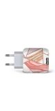 Carregador Personalizado USB de Parede - Rosé Marble Dashed