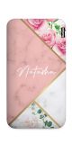 Carregador Portátil Power Bank Slim - Rosas e Mármore Name