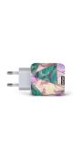 Carregador Personalizado USB Parede - Striped Glam Cute Marble