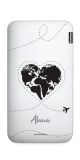 Carregador Portátil Power Bank Slim - World Map Travel Heart